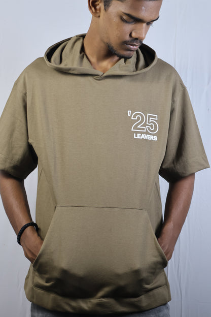 ‘25 Leavers Oversized Hoodie T-Shirt – Olive Green