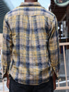 Yellow & Navy Blue Checkered Casual Shirt