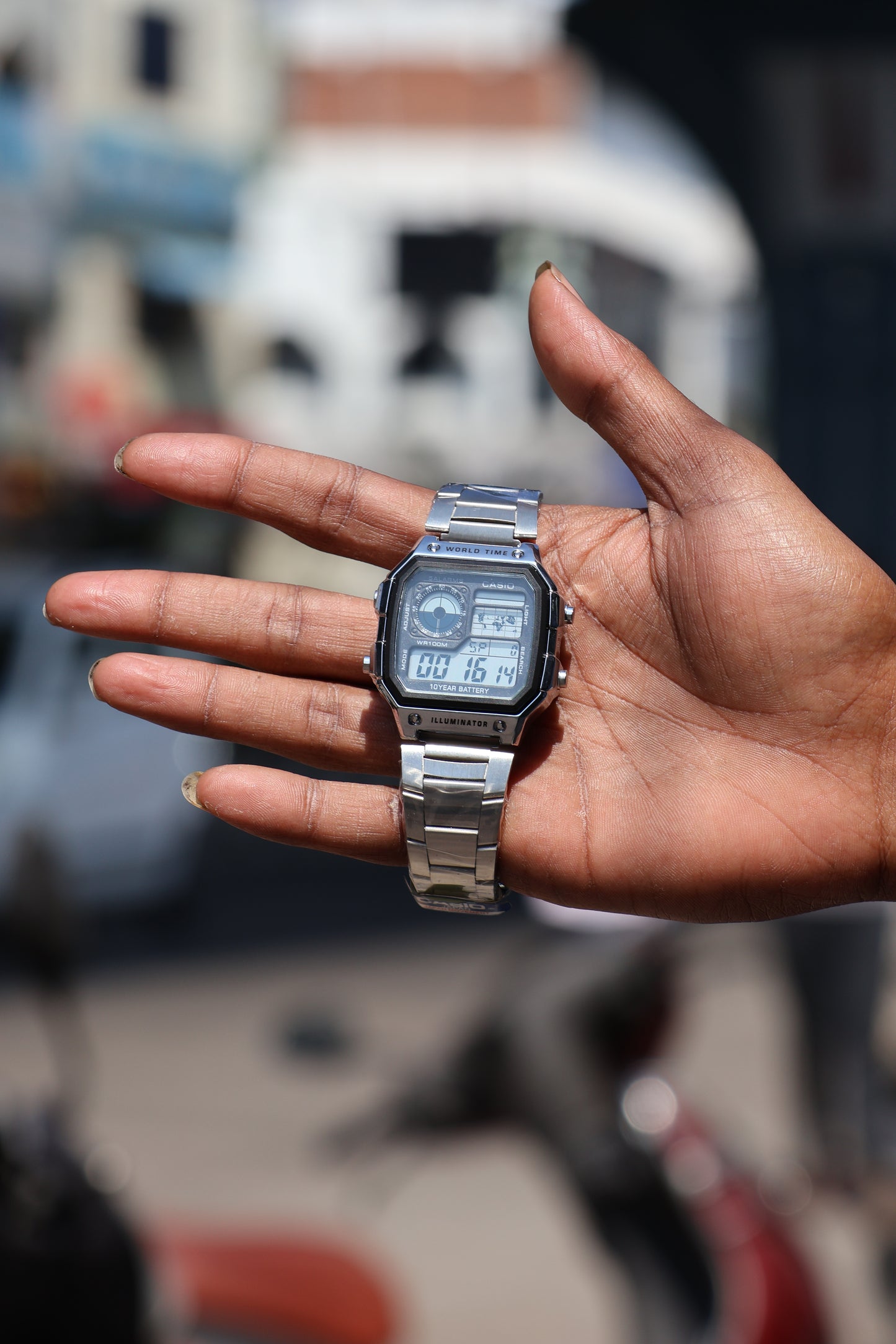 Casio World Time Digital Watch – Stainless Steel Edition
