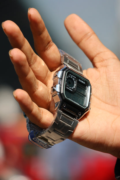 Casio World Time Digital Watch – Stainless Steel Edition