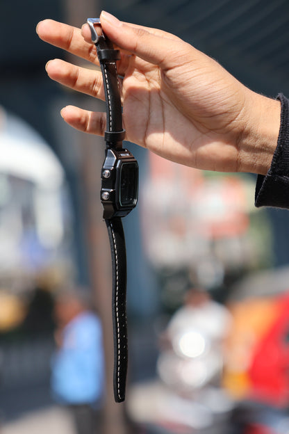 Casio World Time Digital Watch – Black Dial with Leather Strap