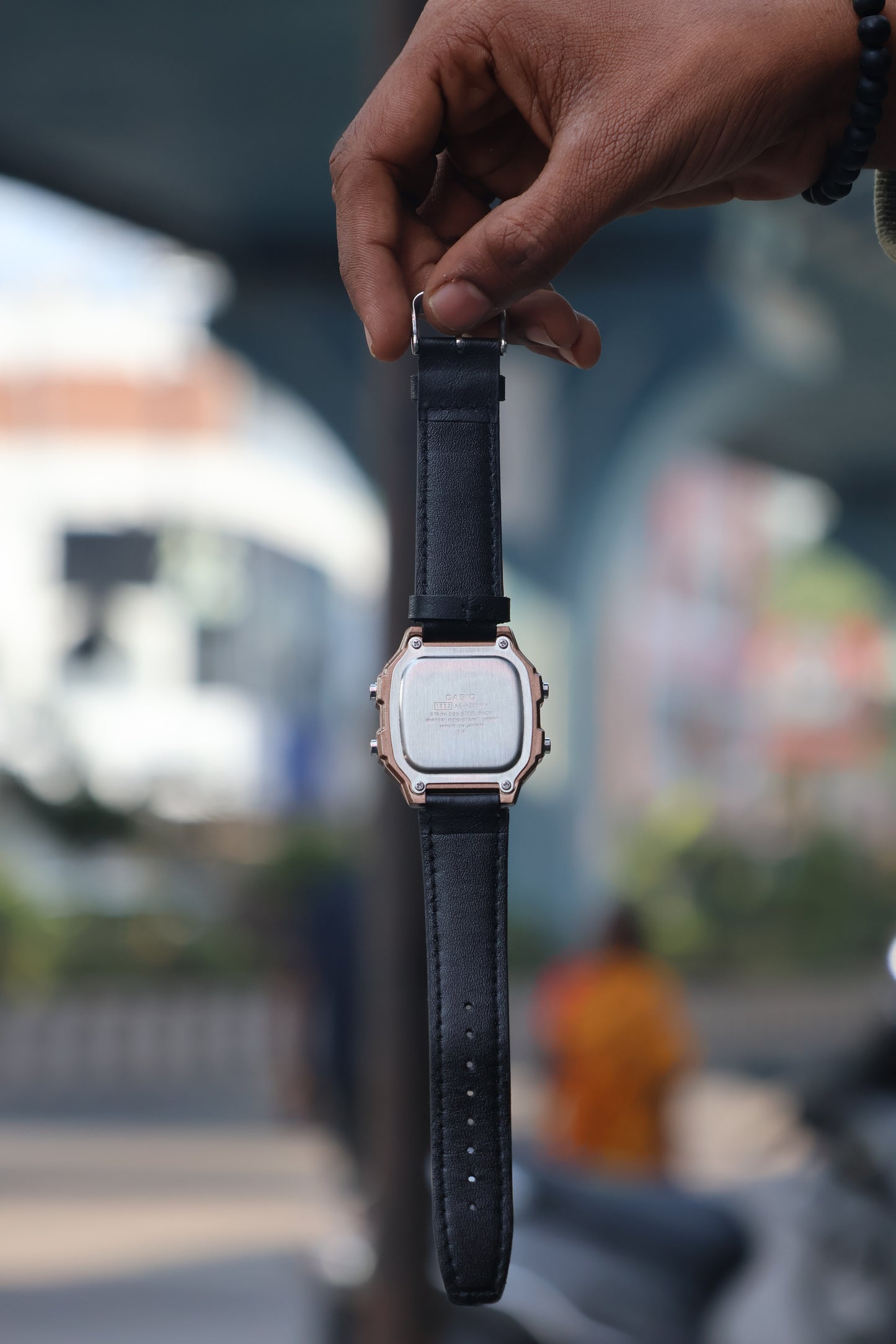 Casio World Time Digital Watch – Leather Strap Edition