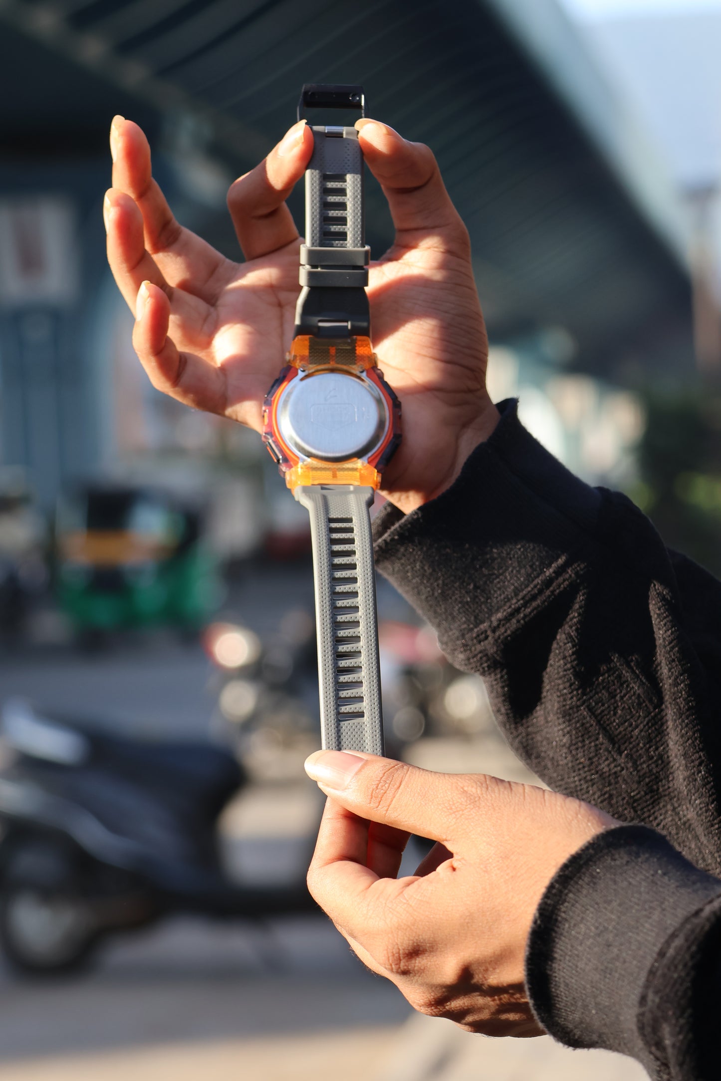 Casio G-SHOCK Transparent Orange Digital Watch – Shock Resistant | Street Edition