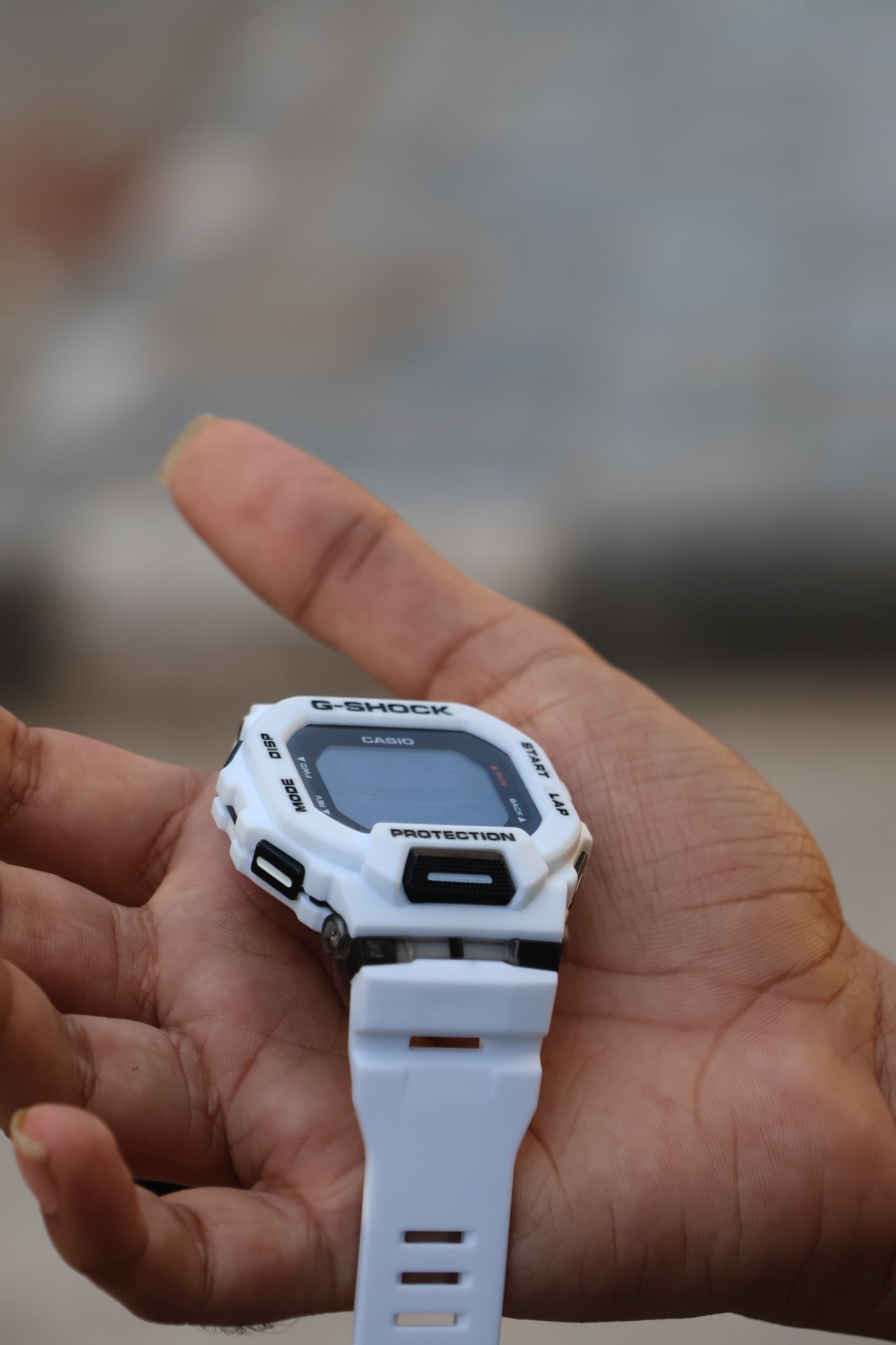 Casio G-SHOCK White Digital Watch – Shock Resistant | 200M Water Resistant