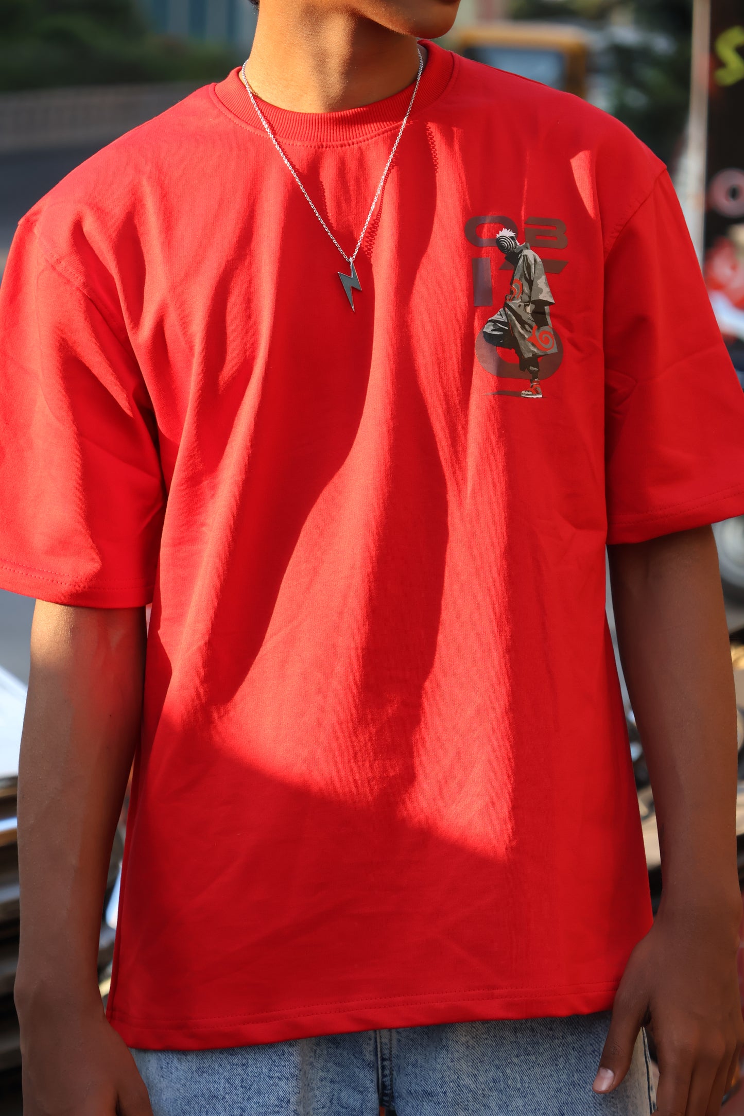 Red Graphic Streetwear T-Shirt – Front & Back Print