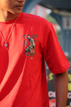 Red Graphic Streetwear T-Shirt – Front & Back Print
