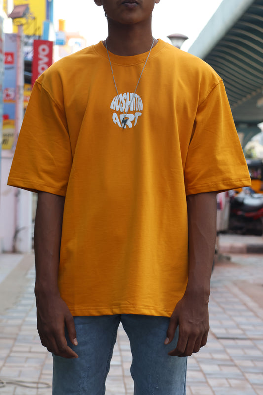 Mustard Yellow Oversized Graphic T-Shirt