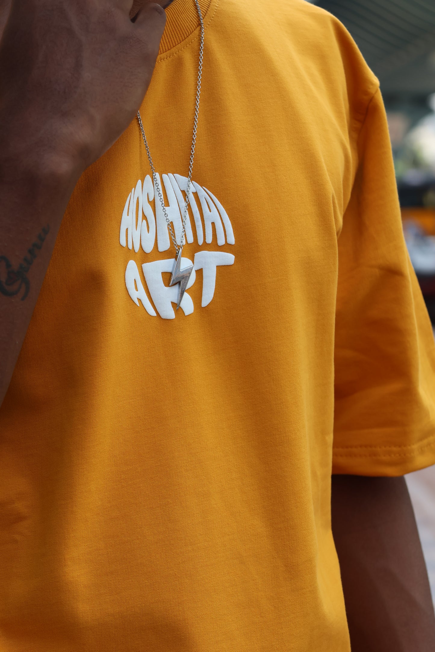 Mustard Yellow Oversized Graphic T-Shirt