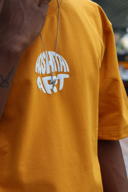 Mustard Yellow Oversized Graphic T-Shirt