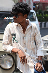 Urban Stripe Textured Shirt – Cream Edition