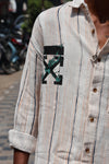 Urban Stripe Textured Shirt – Cream Edition