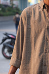 Slate Earth Textured Slub Button-Down shirt