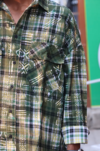 The Geo-Pattern Utility Flannel: Heritage Meets Street shirt