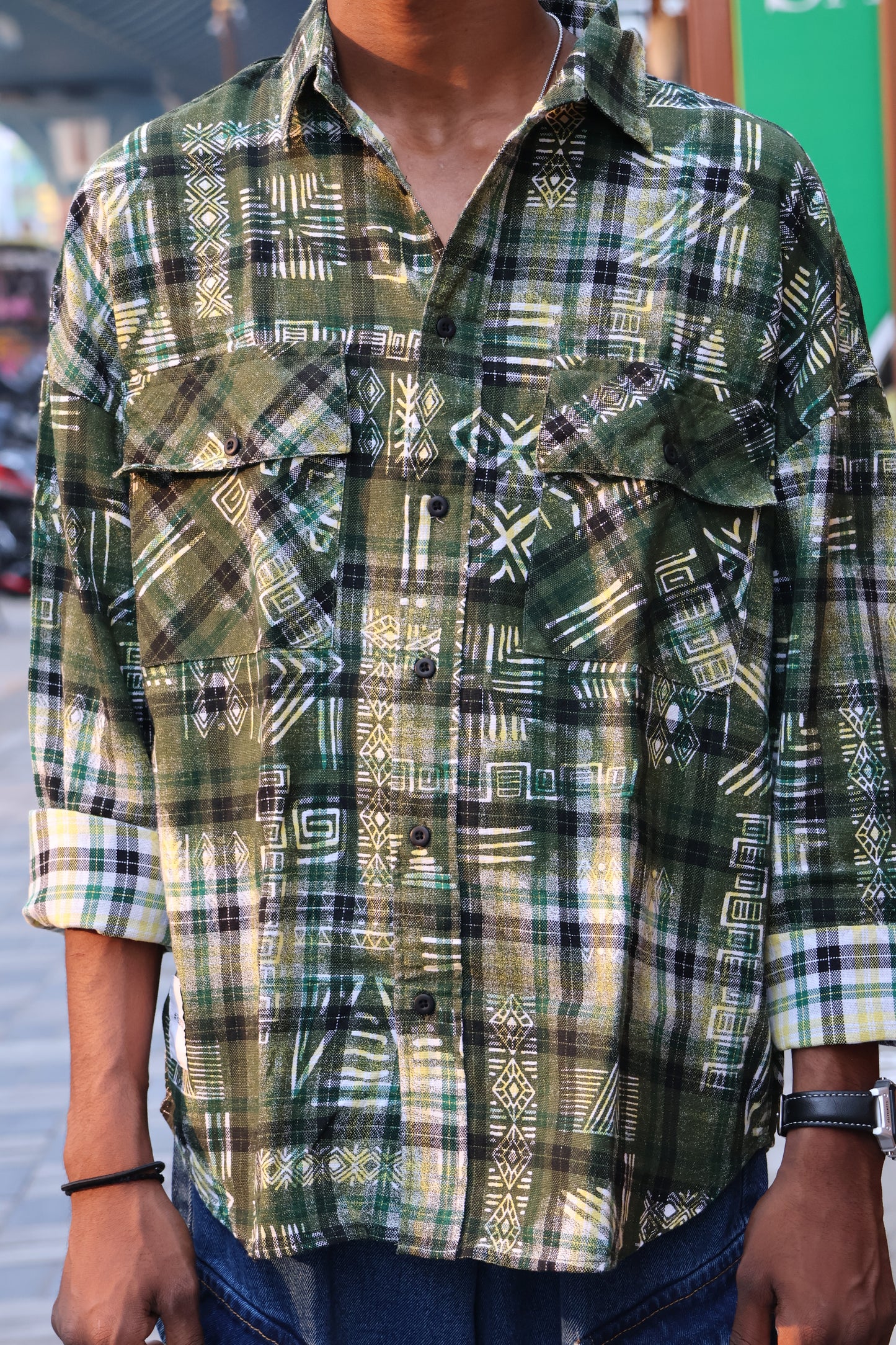 The Geo-Pattern Utility Flannel: Heritage Meets Street shirt