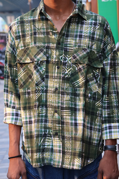 The Geo-Pattern Utility Flannel: Heritage Meets Street shirt