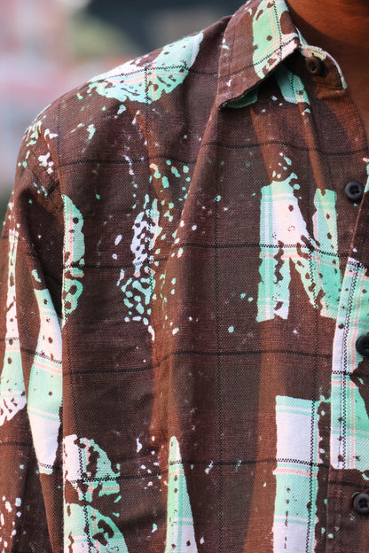 Distressed Typography Oversized Streetwear Shirt