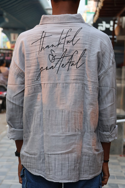 Brooklyn Collegiate Slub-Textured Oversized Shirt