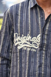 Urban Edge Textured Stripe Button-Down shirt