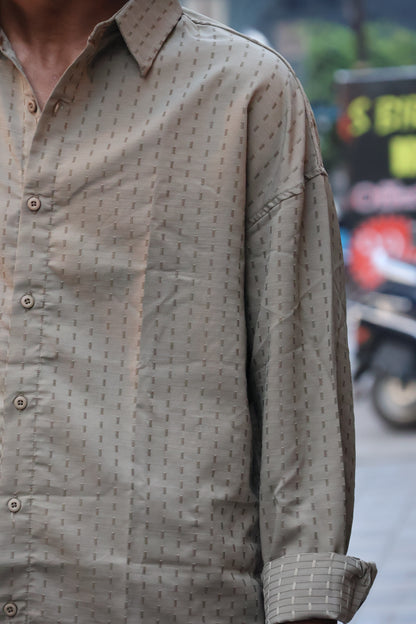 Urban Explorer Textured Graphic Button-Down shirt