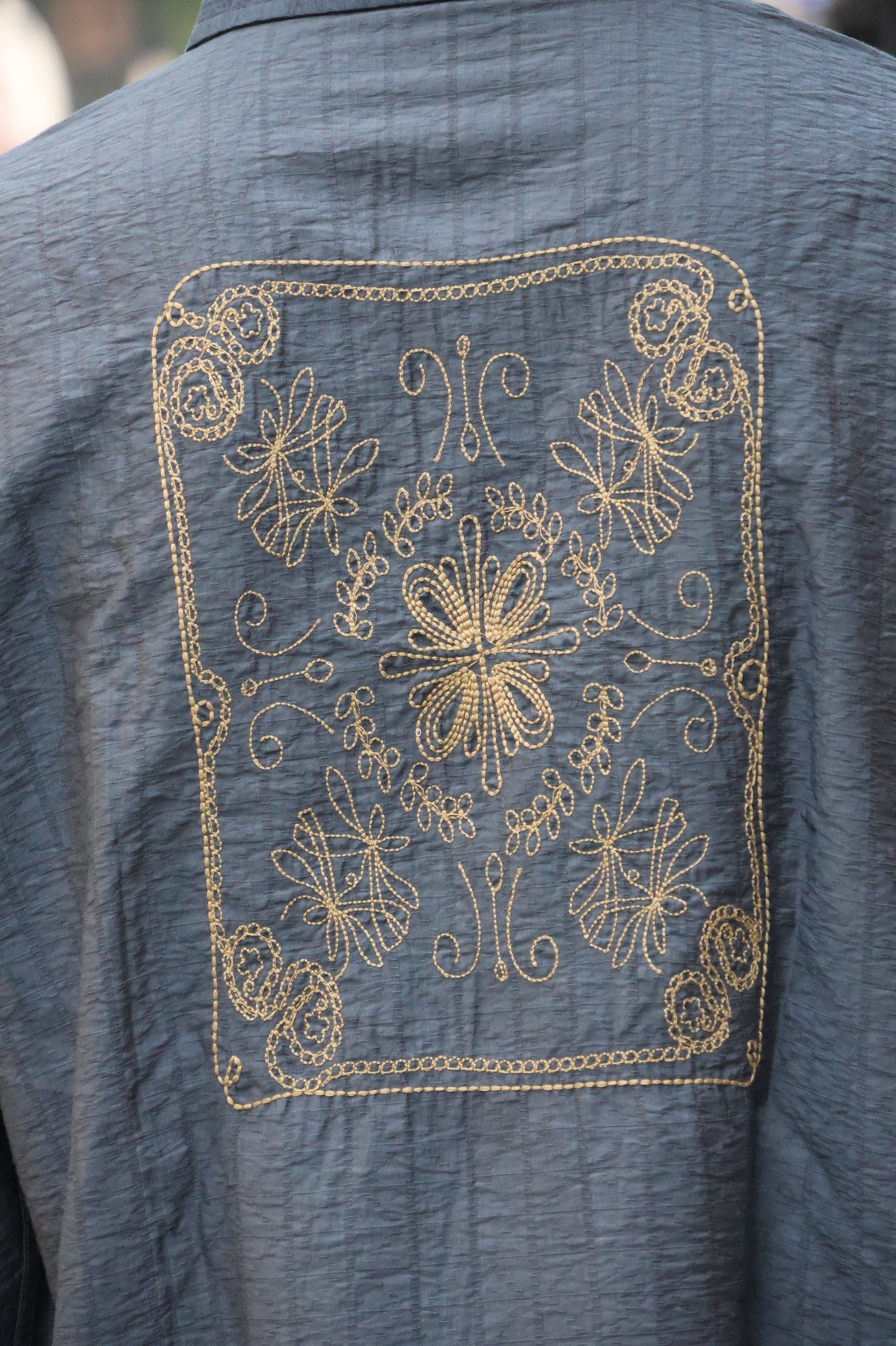 The "Slate Medallion" Textured Shirt