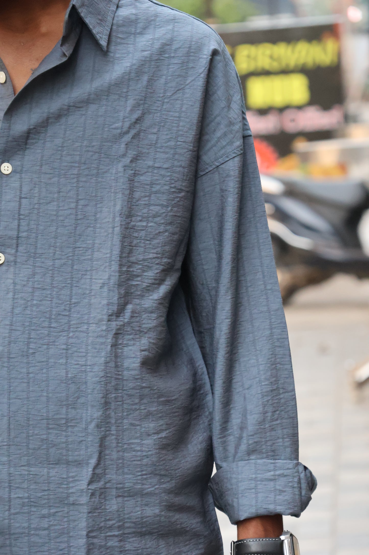 The "Slate Medallion" Textured Shirt