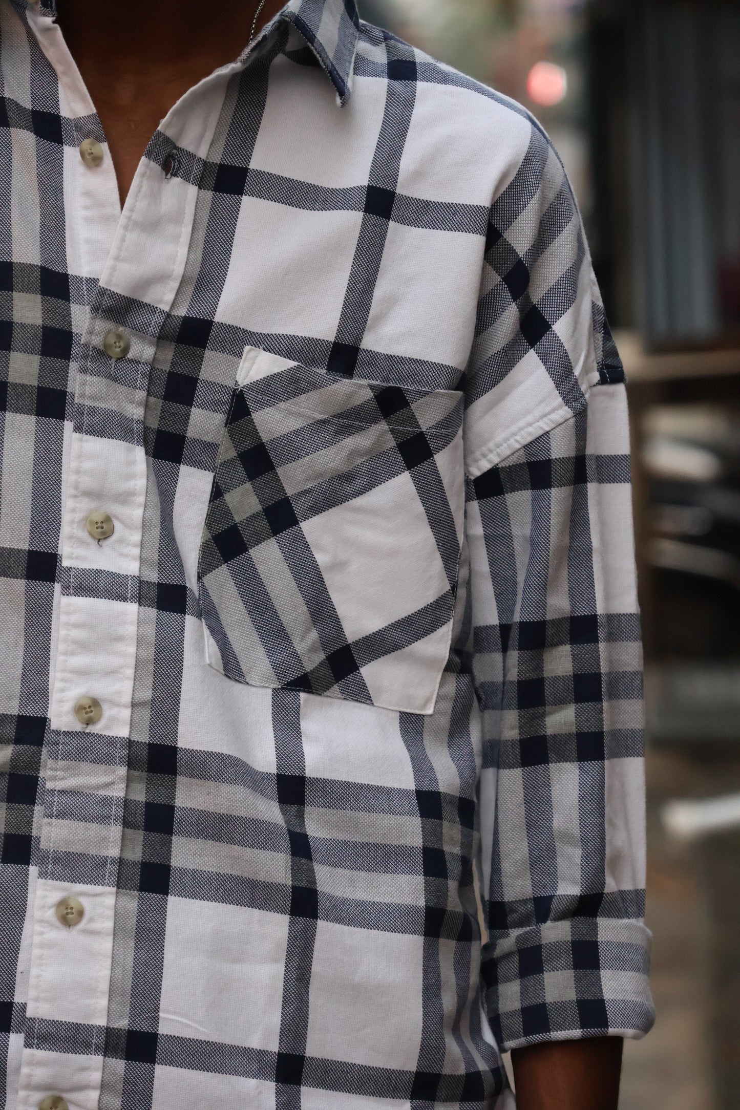 Freedom Is Won" Distressed Plaid Flannel printed shirt