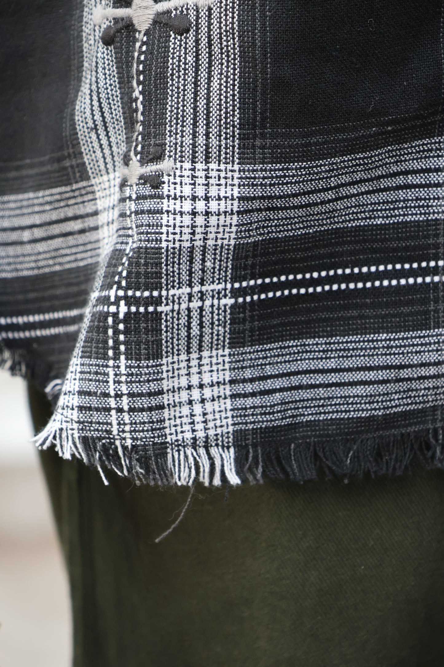 Urban Nomad Embroidered Flannel – Charcoal Plaid SHIRT