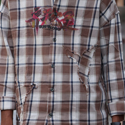 The Great Sage" Deconstructed Flannel – Streetwear Edition SHIRT
