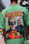 Eminem Comic Graphic Oversized T-Shirt – Green Streetwear Edition