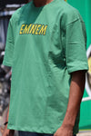 Eminem Comic Graphic Oversized T-Shirt – Green Streetwear Edition