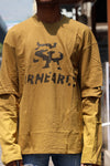 Urban Graphic Layered Long Sleeve T-Shirt – Mustard Edition