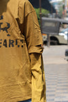 Urban Graphic Layered Long Sleeve T-Shirt – Mustard Edition