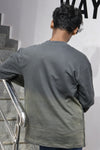 Urban Layered Long Sleeve Graphic T-Shirt – Charcoal Grey Edition
