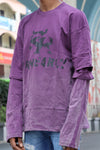 Purple Street Graphic Layered Long Sleeve T-Shirt