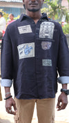 Vintage Heritage Graphic Button-Down Shirt – Charcoal SHIRT