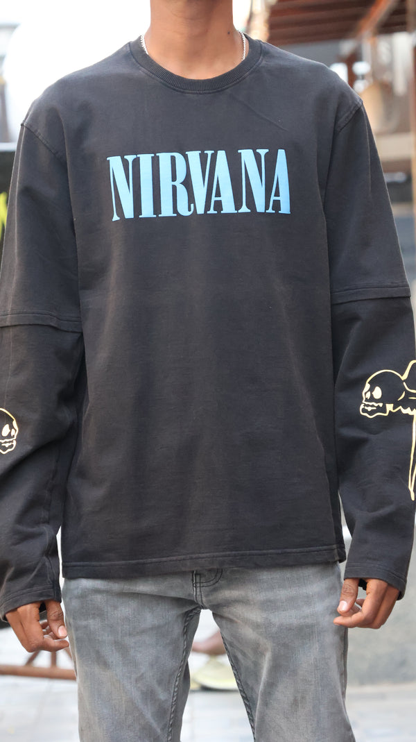 Nirvana "Nevermind" Double-Sleeve Tour Graphic Tee