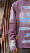 Speed & Soul Oversized Graphic Tee – Mauve Mist