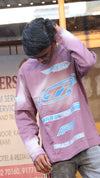 Speed & Soul Oversized Graphic Tee – Mauve Mist