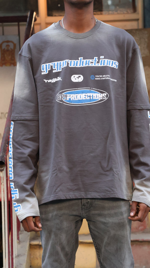 Gryproductions "Natural Radiation" Oversized Tee – Graphite
