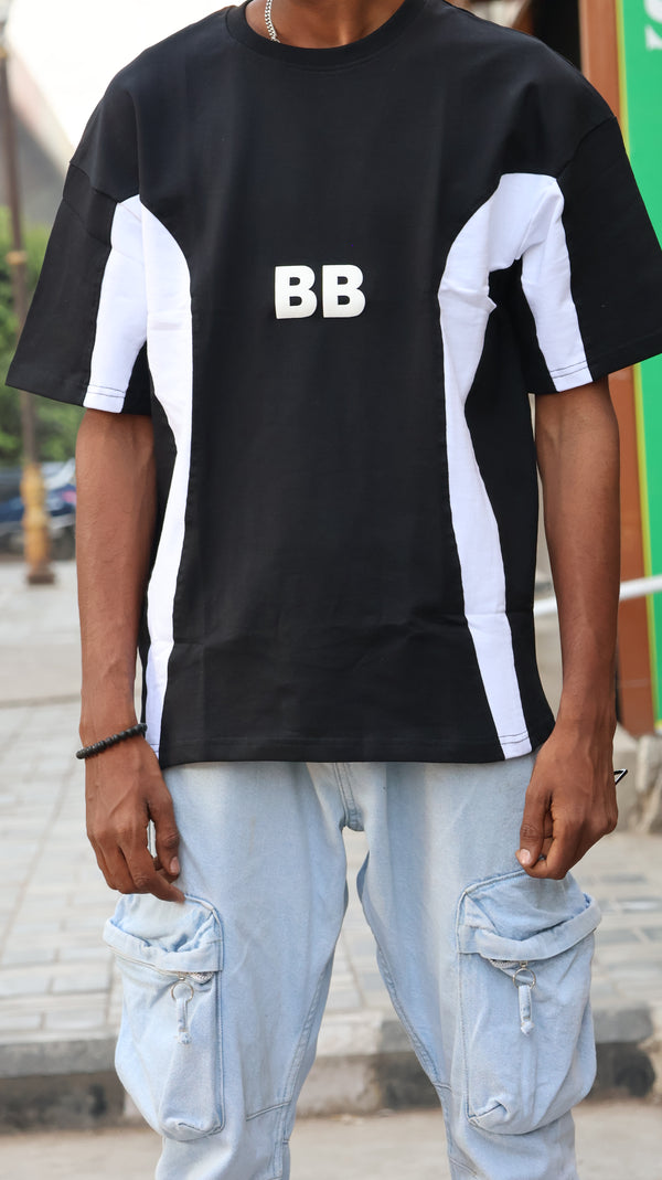 The "BB" Block black  Oversized Tee