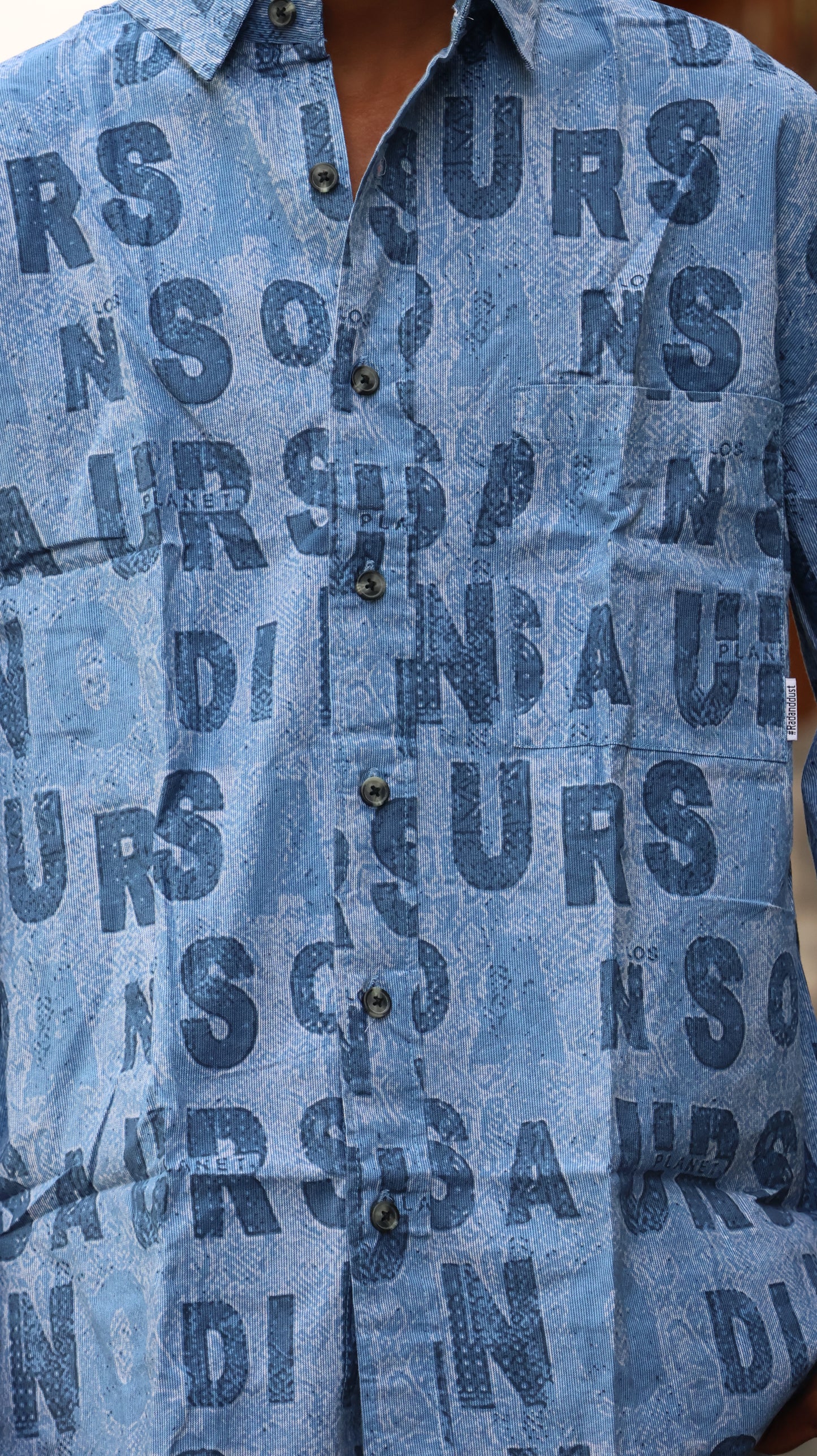 The Typography Jacquard Denim Shirt
