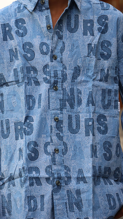 The Typography Jacquard Denim Shirt
