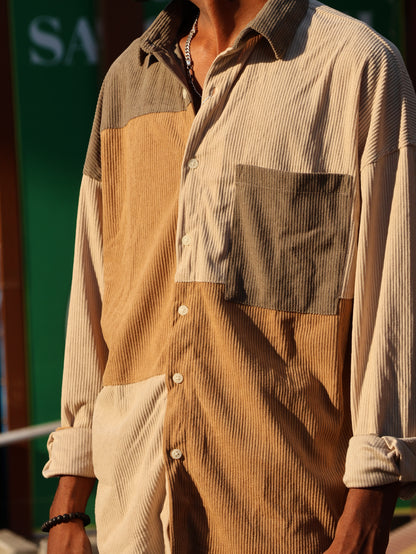 Terrain Multi-Tone Corduroy Shirt – Earth & Sand