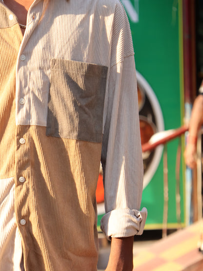 Terrain Multi-Tone Corduroy Shirt – Earth & Sand