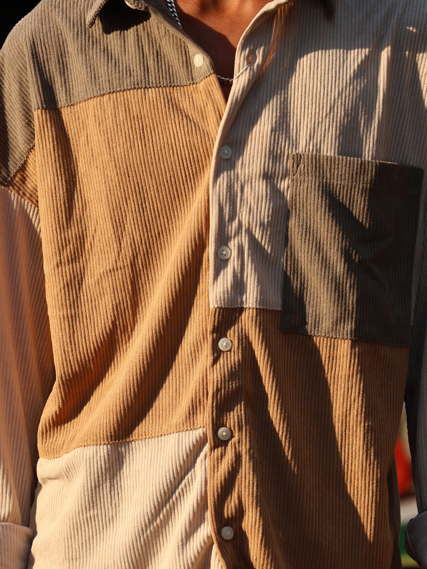 Terrain Multi-Tone Corduroy Shirt – Earth & Sand