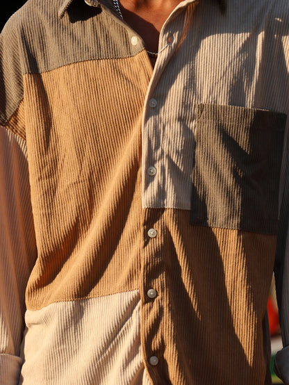 Terrain Multi-Tone Corduroy Shirt – Earth & Sand