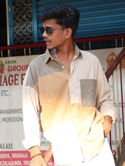 Terrain Multi-Tone Corduroy Shirt – Earth & Sand