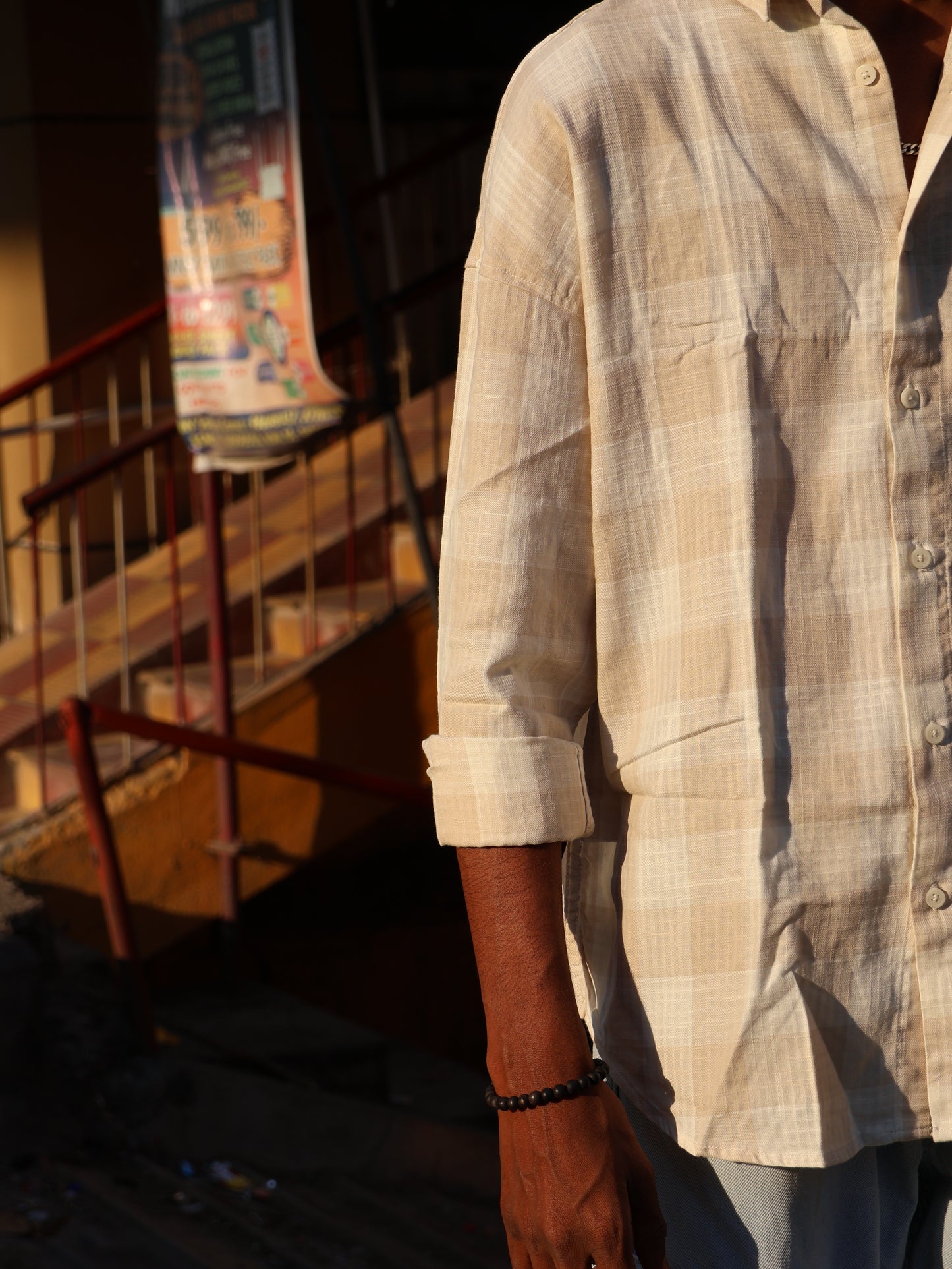 The "Champion" Distressed Check Overshirt