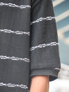 Midnight Onyx Textured Zip-Polo