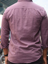 SKRIVOO Dusty Mauve Premium SKRIVOO  Linen  Shirt